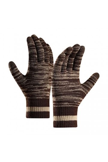 Gants dhiver chauds en tricot pour femme - Poignets élastiques - Gants dhiver pour textos - Mitaines pour femme par temps f