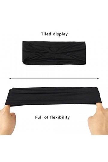 Bandeau Cheveux pour Femme, 2 Pcs Sport Entraînement Bandeaux&nbsp;Bandeau de Sport Extensibles pour Yoga, Fitness, Tennis, Courir