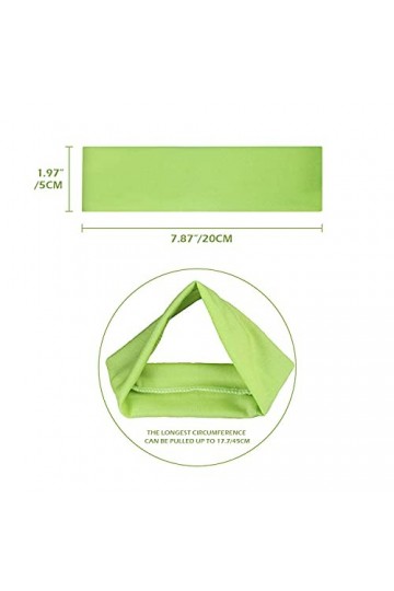 Lot de 5 bandeaux élastiques de couleurs mélangées pour homme ou femme, sport, yoga, nettoyage du visage, fitness, cyclisme