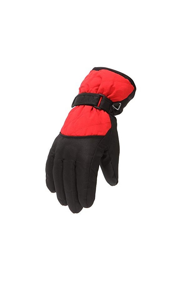 Moufles de ski coupe-vent pour garçons et filles, Noir , L