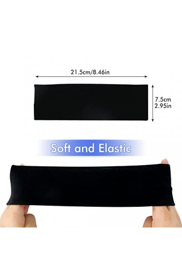 Sularpek Bandeau Cheveux Femme, 3 PC Bandeaux de Yoga, Bandeaux de Sport Élastique, Bandeaux de Course Accessoires de Cheveux