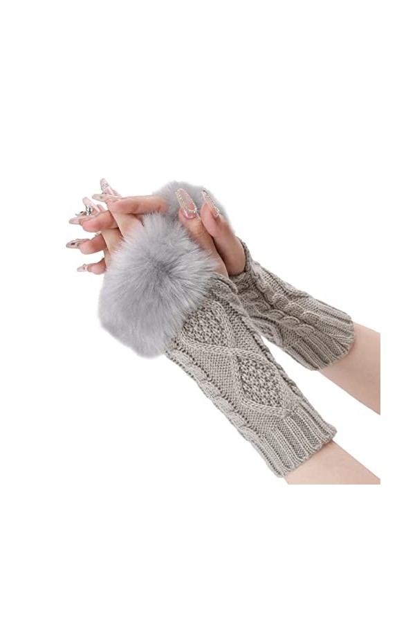 Keepwin Gants dhiver pour femme, gants chauds, coupe-vent, élastiques, noirs, gants thermiques pour femme par temps froid, b