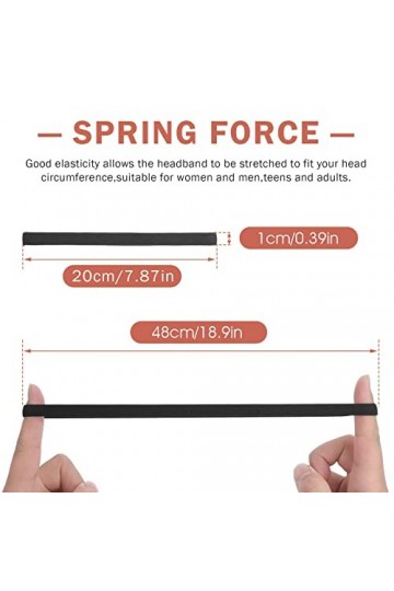 WLLHYF Lot de 4 bandeaux de sport élastiques antidérapants pour course à pied et sueur, mini bandeaux de football réglables p