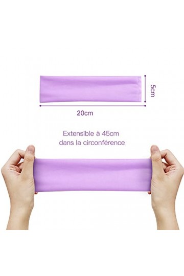 VEGCOO 14 Pcs Bandeaux De Coton De Yoga, Bandeau de Sport Elastique, Bandeau Cheveux Femmes et Filles pour Yoga/Pilates/ Fitn