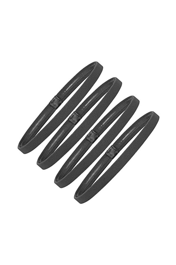 Sibba Lot de 4 Bandeaux de Sport éLastiques Antidérapants en Silicone pour Exercices Sportifs Et Football Mini Bandeau Anti-T