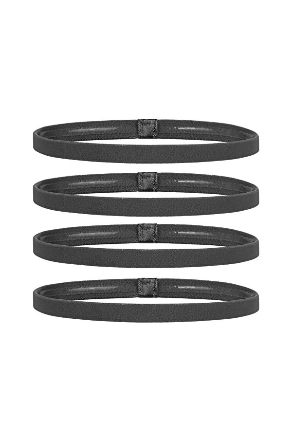 Sibba Lot de 4 Bandeaux de Sport éLastiques Antidérapants en Silicone pour Exercices Sportifs Et Football Mini Bandeau Anti-T