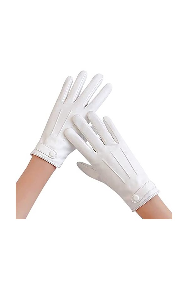 Gants de conduite en cuir pour femme KhG376 WH2, taille unique , Wh2., Taille Unique
