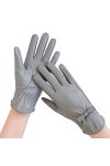 Gants de conduite en cuir pour femme KhG376 GY1, taille unique , GY1., Taille Unique