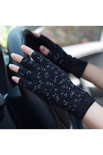 Yoaodpei Écran tactile mignon antidérapant conduisant des gants de crème solaire dames gants de coton courtes minces anti-ult