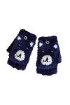 Gants dhiver avec motif plus mignon en velours multifonction pour enfants en tricot chaud mitaines décontractées pour femmes