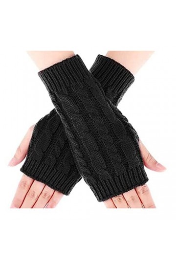 Mitaines Gants - Femme Hiver Mitaines Sans - Doigts Chaud Poignet - Main Bras Mitaines - Tricotés Simples Elegants
