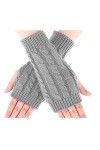 Mitaines Gants - Femme Hiver Mitaines Sans - Doigts Chaud Poignet - Main Bras Mitaines - Tricotés Simples Elegants
