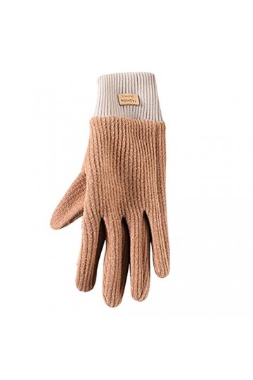 Gants en tricot brossé Lady Jacquard Screen Gloves gardent au chaud Gants dhiver Gants en maille Moufles Femme Tricot Gants 