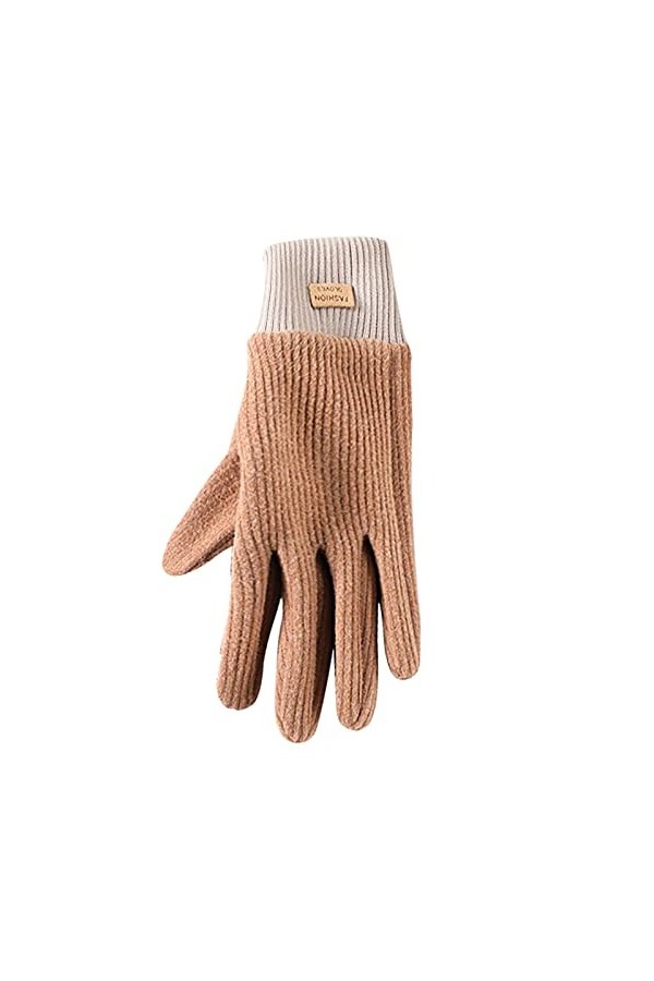 Gants en tricot brossé Lady Jacquard Screen Gloves gardent au chaud Gants dhiver Gants en maille Moufles Femme Tricot Gants 