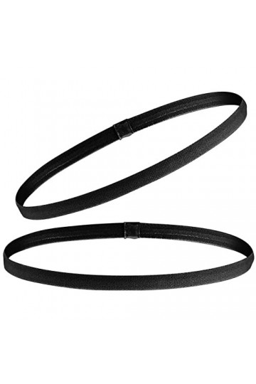 2 Pièces Bandeau Sport,Bandeau Cheveux ,Elastique Cheveux,Antidérapant,Serre Tete Football,pour Femmes et Hommes,Exercice,Yog