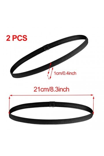 2 Pièces Bandeau Sport,Bandeau Cheveux ,Elastique Cheveux,Antidérapant,Serre Tete Football,pour Femmes et Hommes,Exercice,Yog