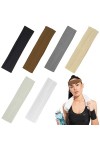 6 pièces Bandeau de Sport Bandeau de Yoga Bandeaux élastiques Bandes de Sueur Bandeaux élastiques de Couleur mélangée pour Fe