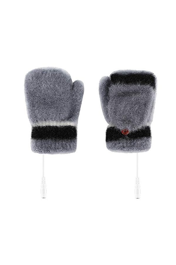 PANGF Gants chauffants USB unisexes - Pour hommes et femmes - Moufles dhiver - Gants chauds pour ordinateur portable - Gants