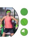 Udbrud Serre Poignet Fluo Annees 80, 12 Pièces Bandes de Transpiration Set Bandeau Sport pour Hommes et Femmes élastiques à C