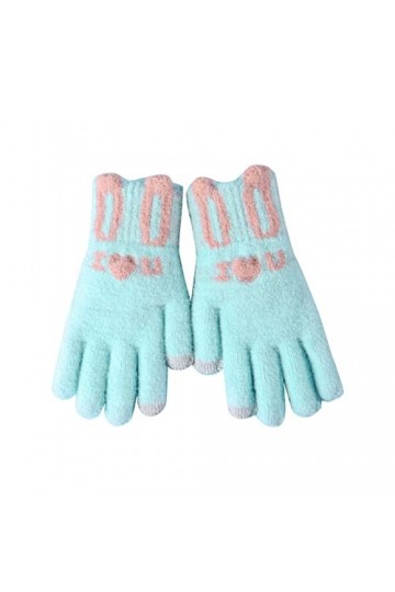 DondPO Gants Hiver Femme, Epais Antidérapants Classiques Mitaines Mitaines Tricotées Noirs Chaud Hiver Gants Tricoté Gants Ch