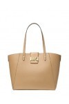 Michael Kors Karlie Grand sac fourre-tout en cuir grainé, camel, Large