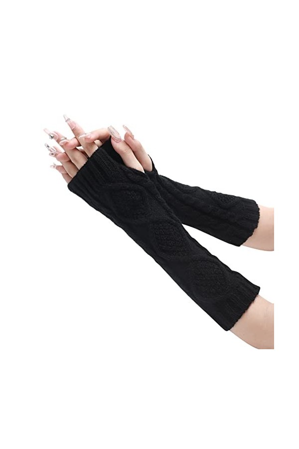 Keepwin Gants dhiver chauds coupe-vent élastiques noirs pour femme, kaki, taille unique