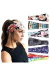 DRESHOW 6 Pièces Bandeau Cheveux pour Femme Yoga Courir Bandeaux Sport Entraînement Bandeaux Mignon Accessoire