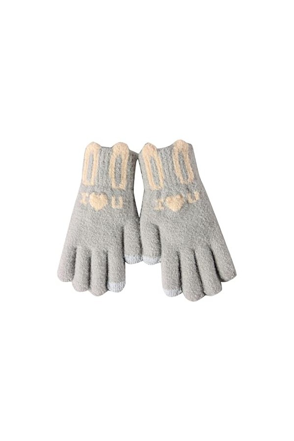 DondPO Gants de Travail Hiver, Polaire Coupe-vent Epais Mitaines Gants Chauds Hiver écran Tactile Noirs Gants Tricoté Gloves 