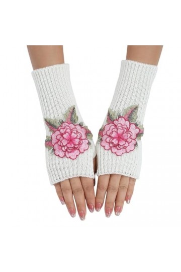 Briskorry Mitaines sans doigts pour femme - Gants dhiver chauds en tricot - Motif tressé - Chauffe-bras - Mitaines longues -