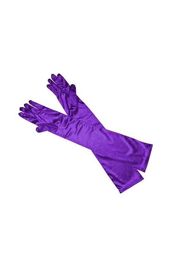 Gants de fête longs en satin avec poche pour femme