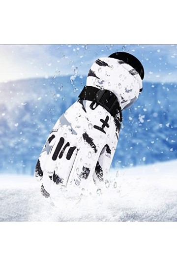 Gants dhiver chauds en peluche pour homme et femme - Gants de ski chauds et mignons pour femme E 2, taille unique 