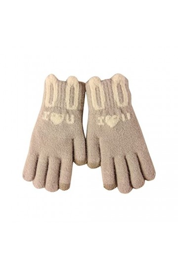 DondPO Gants de Travail Hiver Velo Chaud écran Tactile Gants Gants en Tricot Epais Antidérapants Coton Gants Tricoté Gants Ch