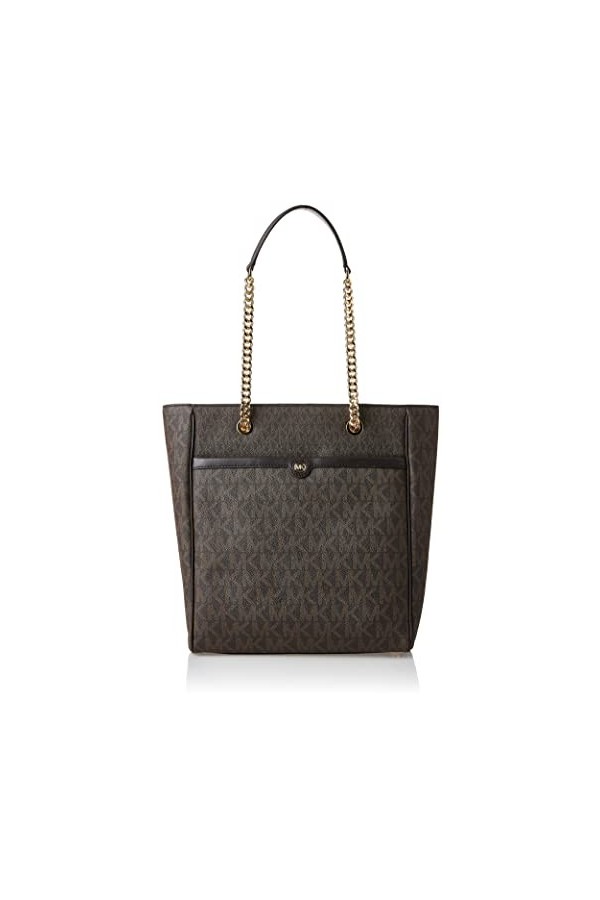 Michael Kors LG NS Chain Tote, Bag Women, Chocolate, 33 x 33 x 10
