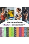 MiDoDo 12 PCS Fascia per Sport Wicking Fascia per Femme Fascia Bandeau Sport pour Femme Respirant Evacuant Lhumidité Elastiq