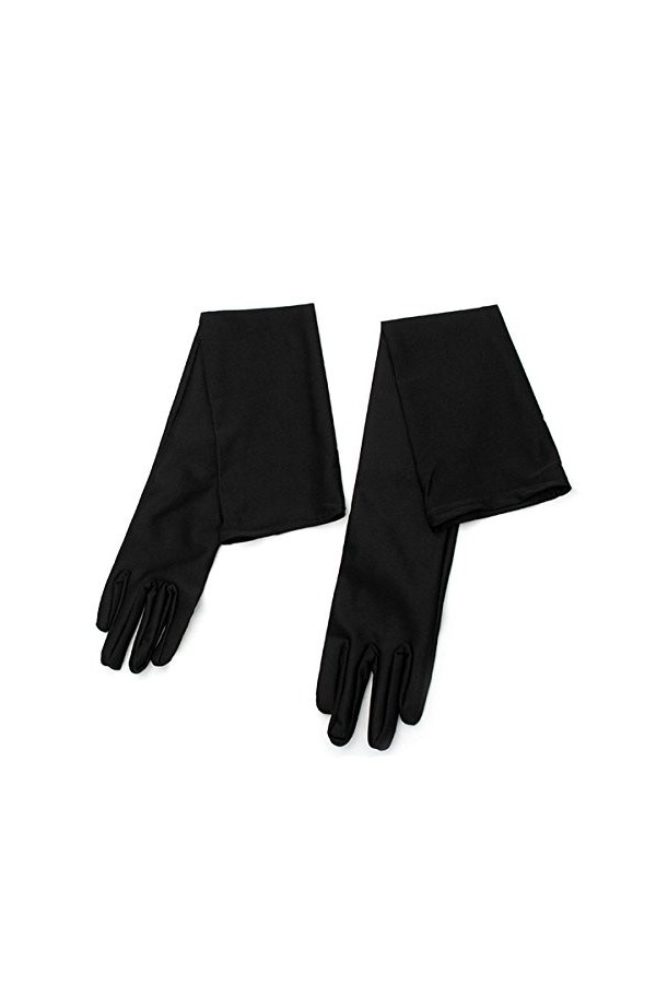 LUOEM Paire de gants longs élastiques pour femme - Longueur du coude : 55 cm - Rouge - 55 x 12 x 1 cm