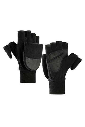 Gants dhiver chauds en tricot pour femme - Moufles dhiver en tricot épais avec doublure en polaire - Pour le cyclisme, la r