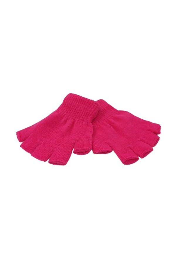 1 paire de mitaines unisexes pour adultes, bordeaux, taille unique