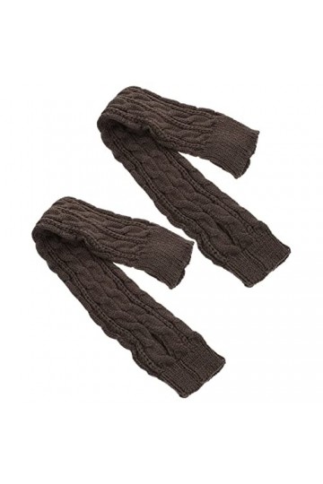 FOMIYES Gants Longs Dhiver 1Pair Chaude Manches Tricotées Femmes Hiver sur Coude Longueur Longue Doigt Impoller Or de Mitain