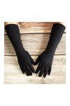 JBIVWW Femmes Gants Longs Couleur Tricot élastique Mode Chaud Gants dhiver Color : Black Elastic, Gloves Size : 8 