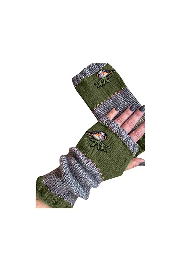 Sans doigts tricoté hiver vêtements sans doigts accessoire cosplay bras tricoté doux chaud poignet hiver jambes chauffe-mains