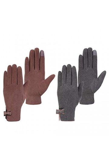 Gants dhiver pour Femmes Filles Gants à écran Tactile Chauds, Chauffe-mains Coupe-vent élégant Vélo Gants pour la Conduite, 