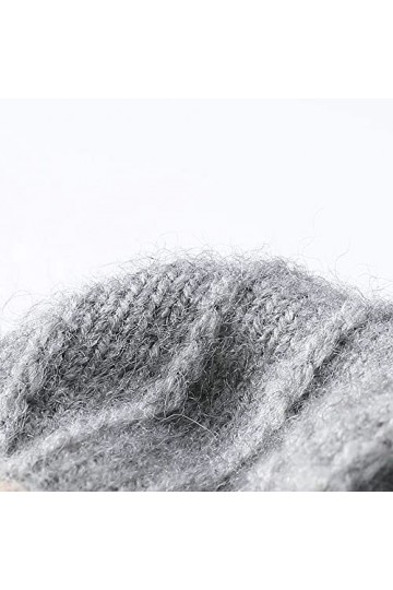 GUODUN Hiver Élastique Plus de Velours Femmes Gants pour Femmes Gants à Demi-Doigts Moufles à Rabat Mitaines en Laine de Noël