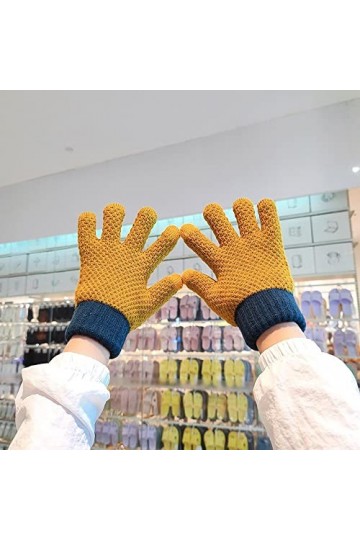 GUODUN dhiver pour Femmes Plus en Molleton Gants tricotés pour Femmes Gants pour écrans tactiles Moufles de Style coréen Dot