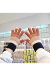 GUODUN dhiver pour Femmes Plus en Molleton Gants tricotés pour Femmes Gants pour écrans tactiles Moufles de Style coréen Dot