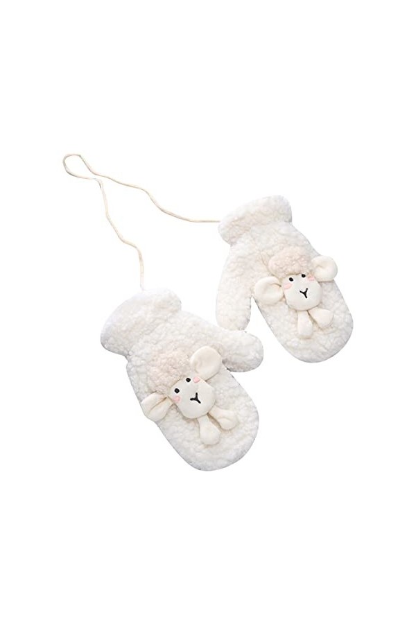 Gants tricotés pour femme - Petites moufles dhiver en tricot - Flocon de neige - Gants doublés pour femme