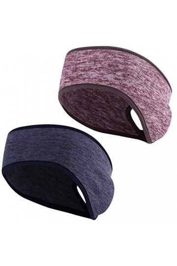 Natuce 2 Pièces Polaire Bandeau de Sport Femmes Hommes Bandeau Cheveux Hiver Sport Bandeau Cache Oreille Chaleureux Confortab