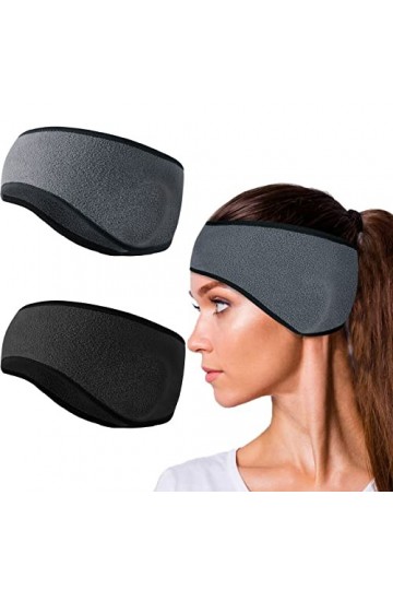 Raoclay Bandeau Sport Femme Homme pour lhiver et lAutomne, Cache Oreilles Casque de vélo Headband, Extensible Bandeau Anti 