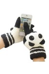 Femme Gants d’Hiver Tactiles Magiques Décor Lapin Panda Chat Mignon Gants en Peluches Chaud Avec Doublure Polaire Thermique G