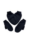LIUZHIPENG Paire de gants dhiver chauds tricotés tenant la main pour 2 personnes mitaines pour amoureux, Noir , taille uniqu