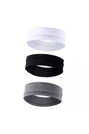 Bandeaux de Sport, Bandeaux de Cheveux Élastique Antidérapant, Bandeau Anti-Transpiration, Headband Bandeau de Sport Yoga Cou